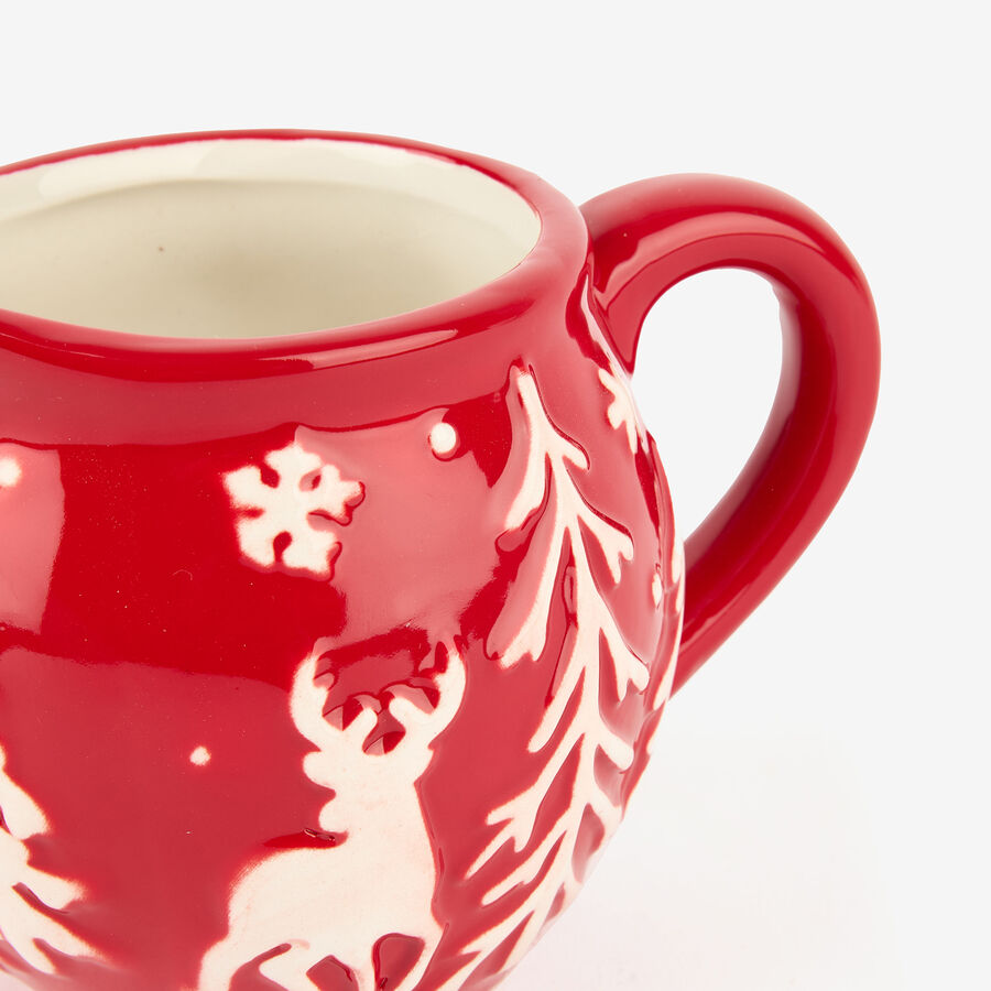 Lechera de gres roja Navidad 19cl