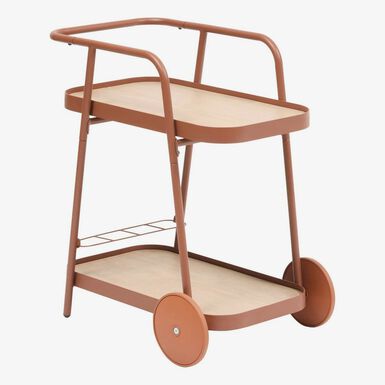Camarera de jard&iacute;n de aluminio caoba 76x50x81cm