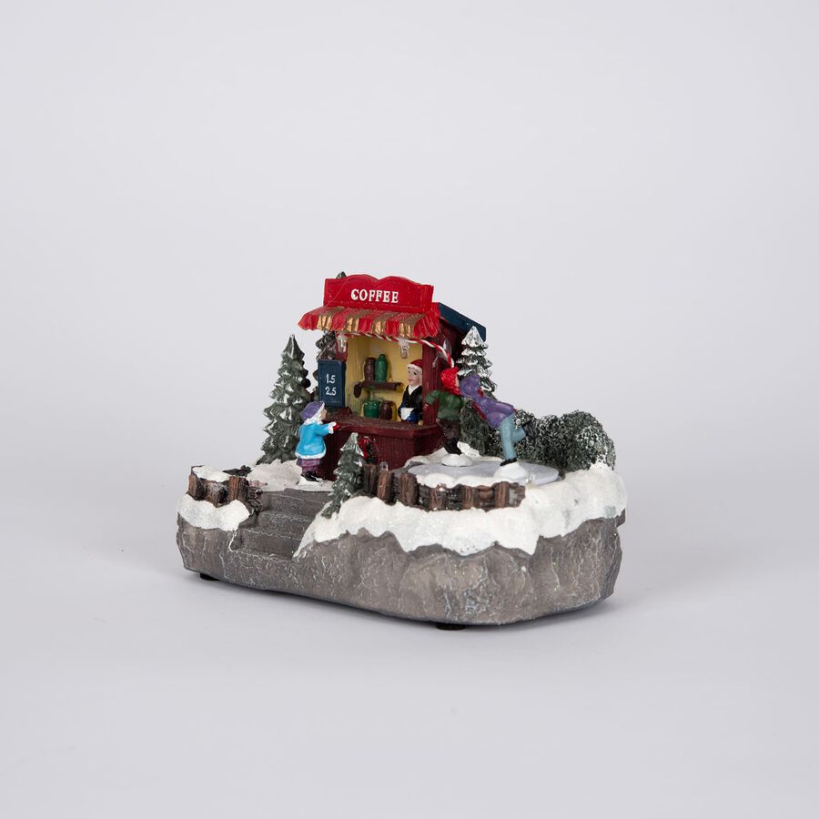 Figura decorativa Pueblo de Navidad con luz LED 20cm en varios modelos