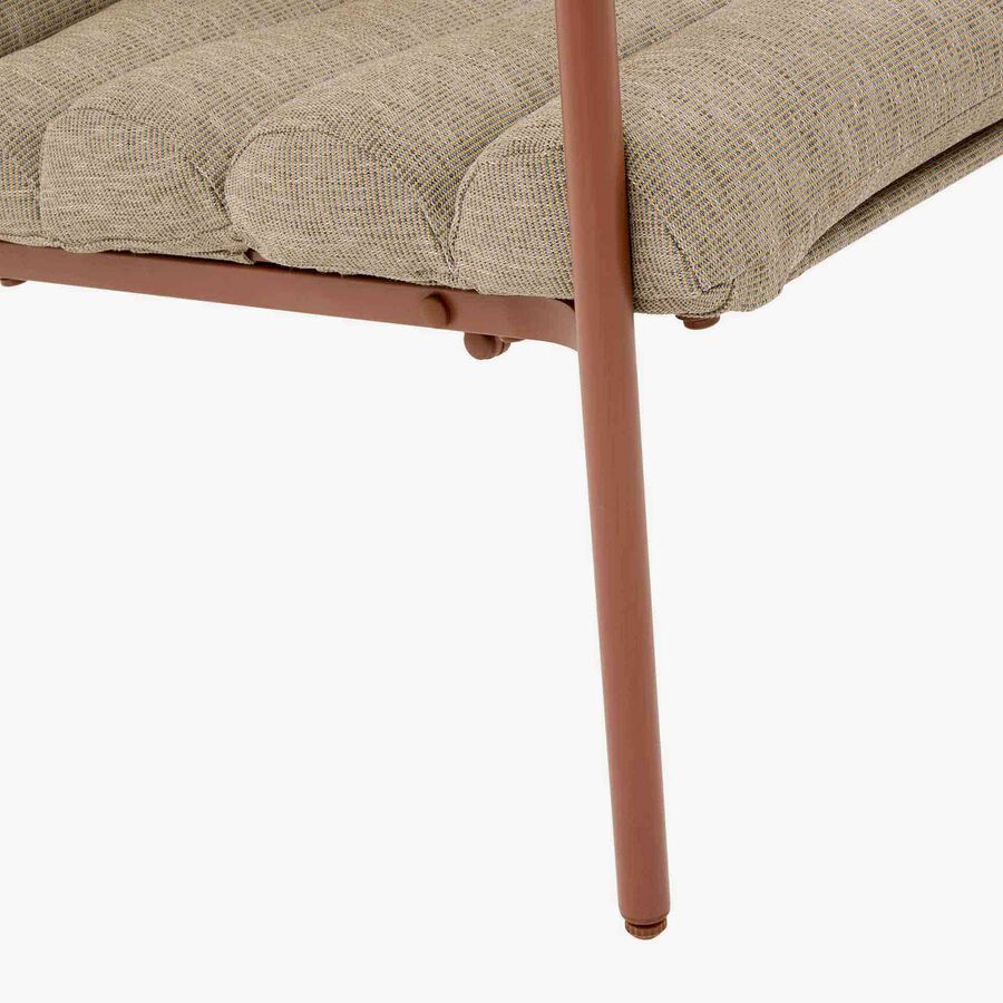 Conjunto de jard&iacute;n para 4 personas de acero caoba Solani