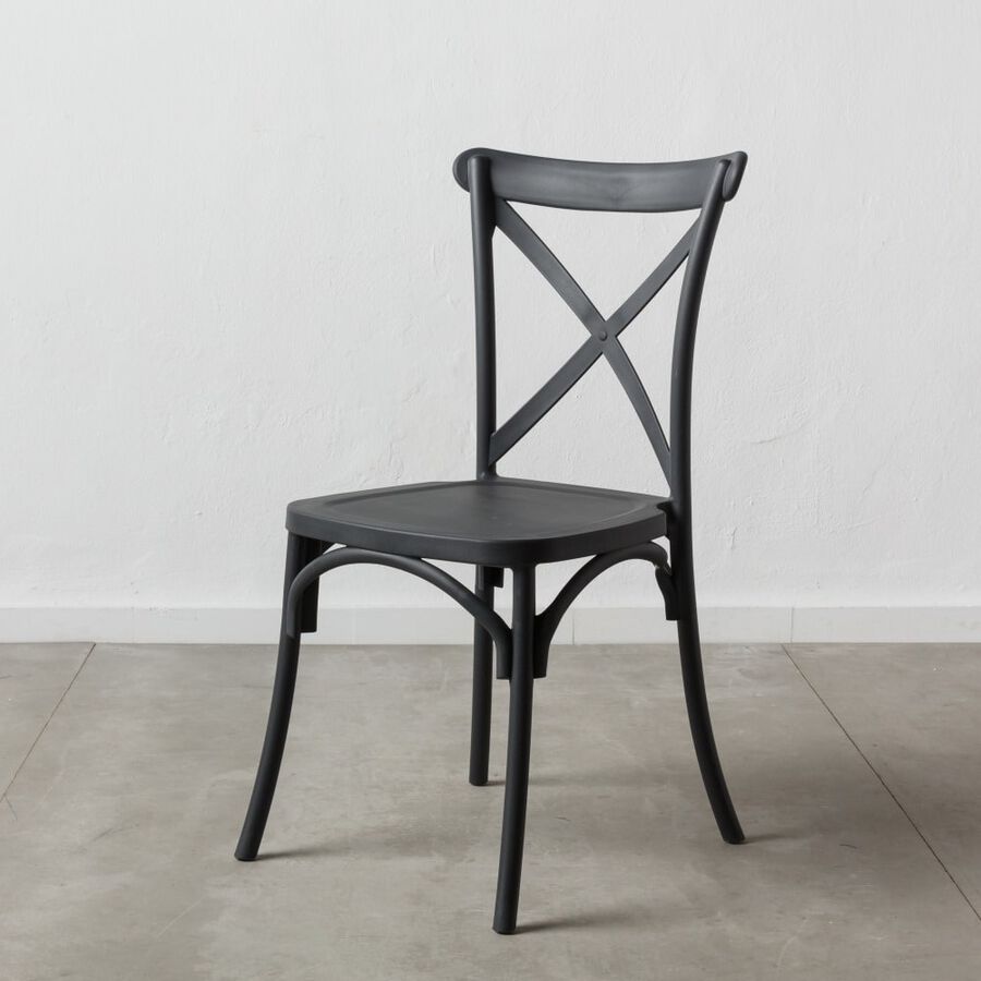 Set de 4 sillas de comedor gris oscuro Cassie 48x43x91cm