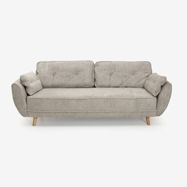 Sofá cama de 3 plazas gris claro Fules 212x85x85cm