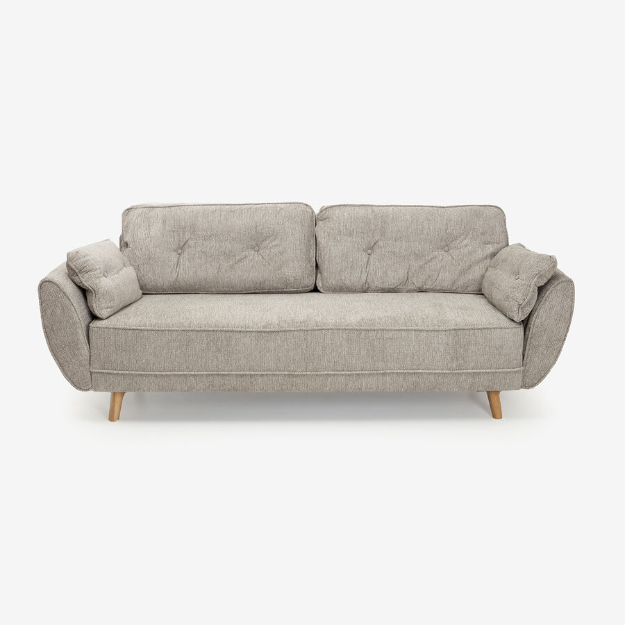Sofá cama de 3 plazas gris Fules 212x85x85cm