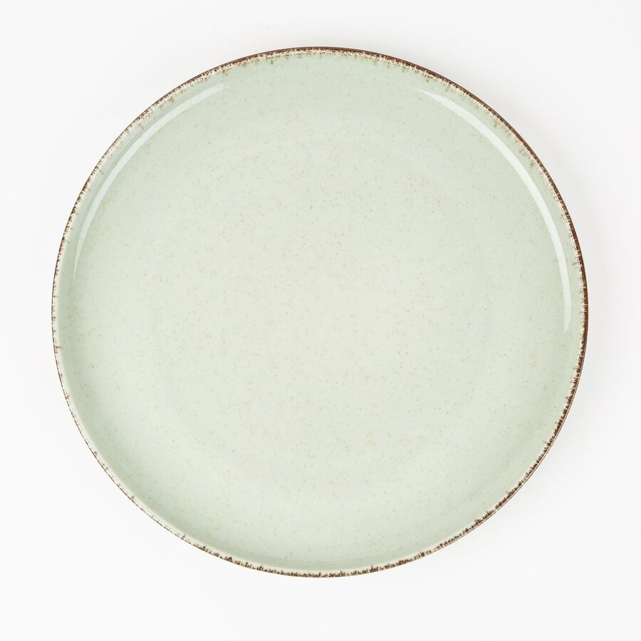 Vajilla de 12 piezas de porcelana verde Olite