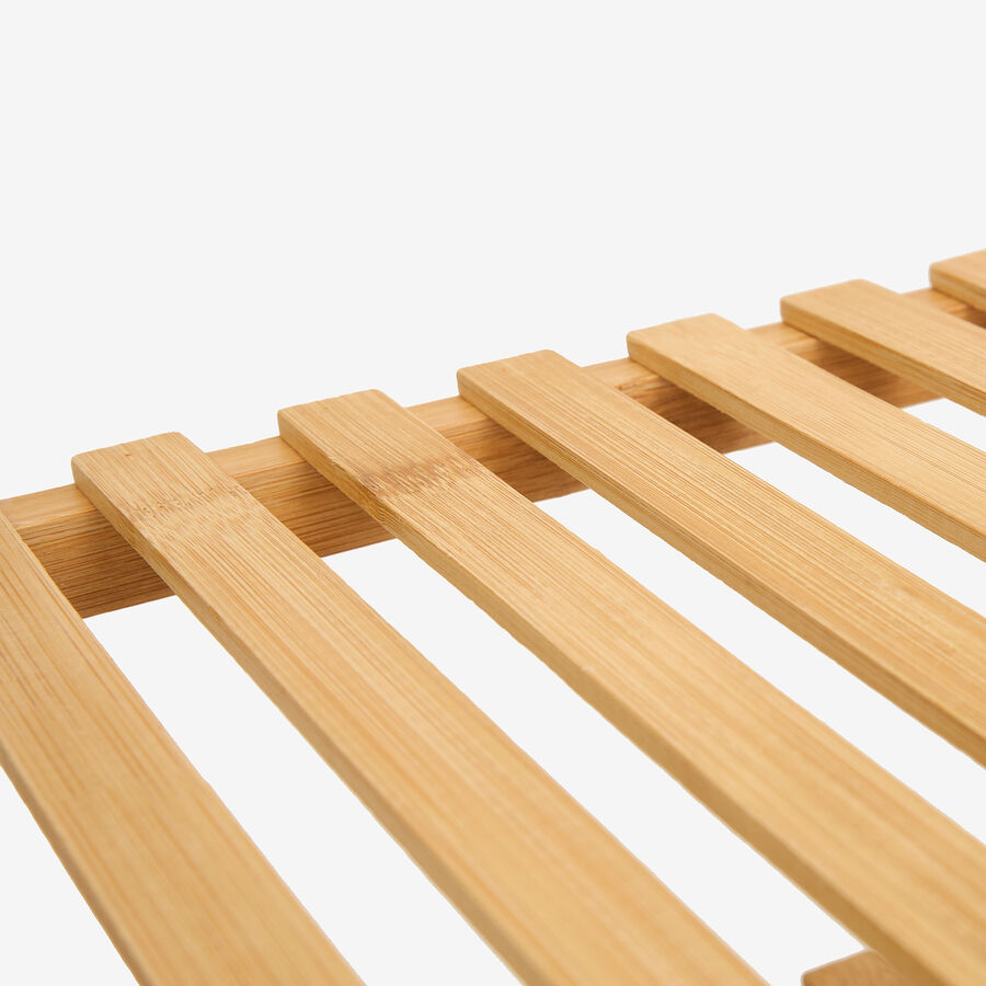 Zapatero de bambú con 3 estantes Kabil 70x33x48cm