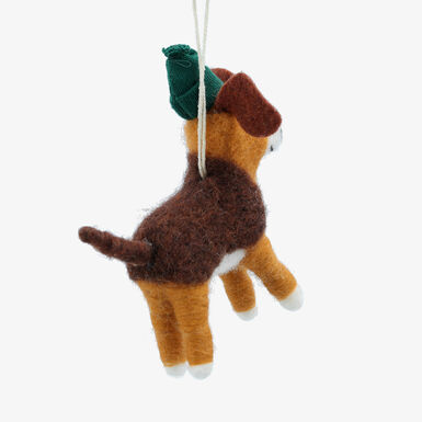 Adorno colgante de perro de fieltro 12cm