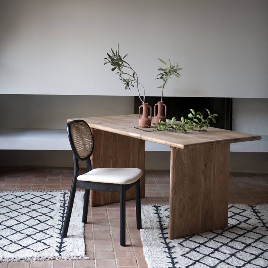 Mesa de comedor de madera de acacia Riga 160x80x77cm Clau&Chloe