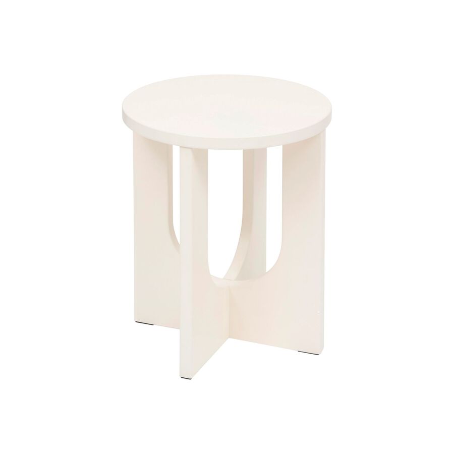 Mesa auxiliar de madera DM blanca Camelia &Oslash;40x51cm