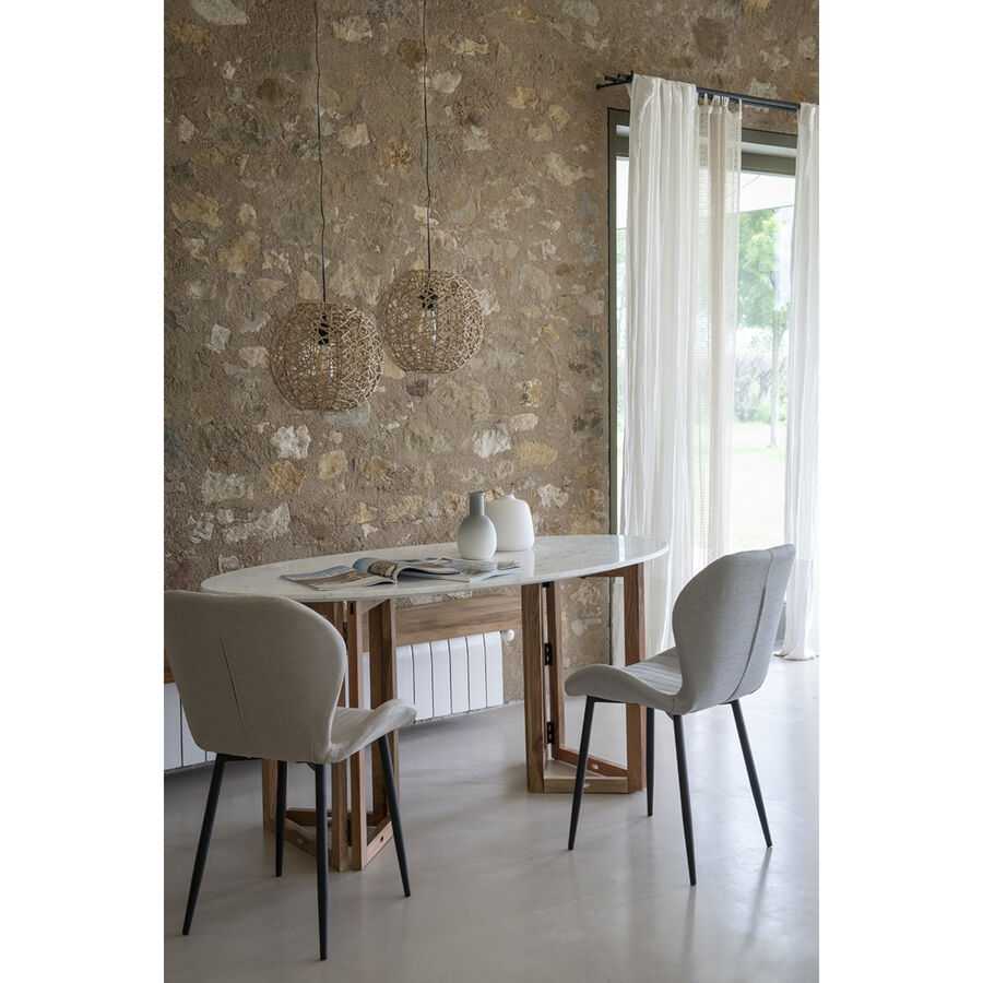 L&aacute;mpara de techo de fibra natural &Oslash;30cm