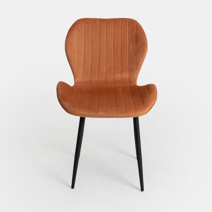 Silla de comedor de terciopelo naranja Lydia 54x50x86cm Clau&Chloe