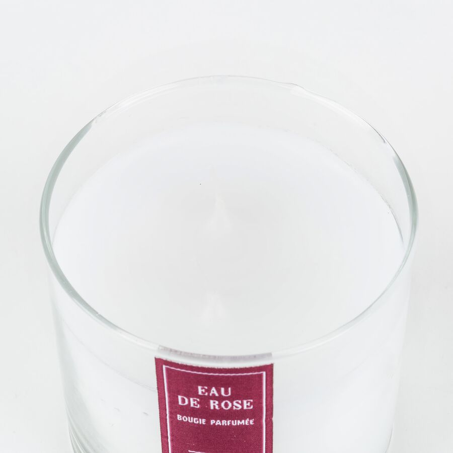 Vela aromática rosa con vaso Clare Ø10x10cm