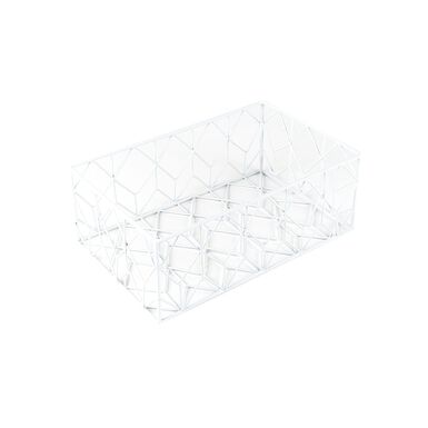 Frutero rectangular Net color blanco 27x17x10cm