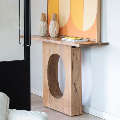 Consola de madera de mango Aero 120x35x77cm Clau&Chloe