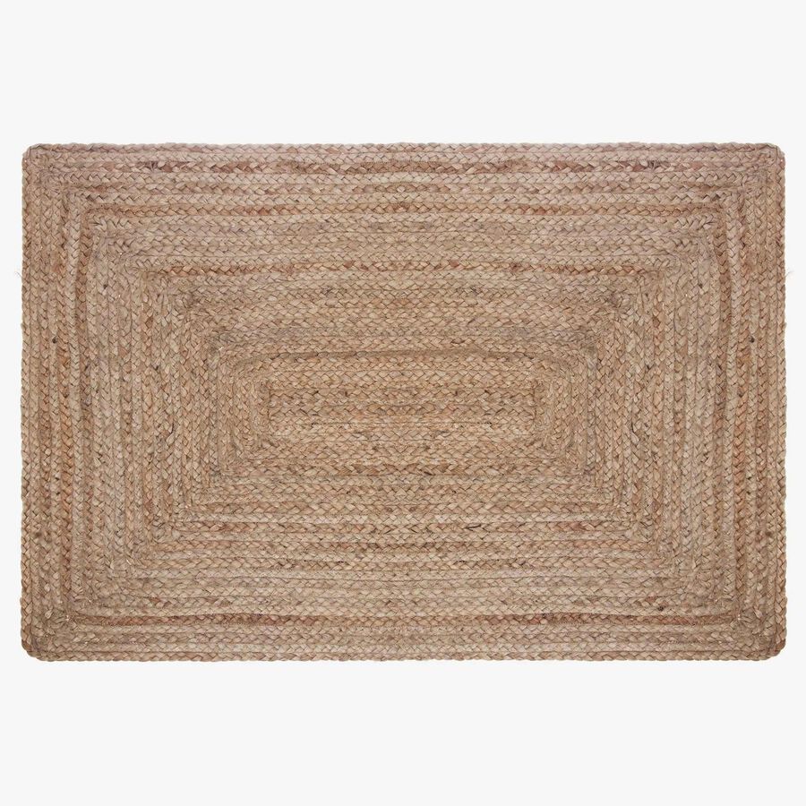 Alfombra de yute natural beige 60x90cm