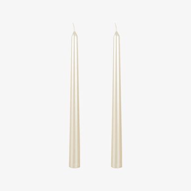 Set de 2 velas para candelabro crema 25cm