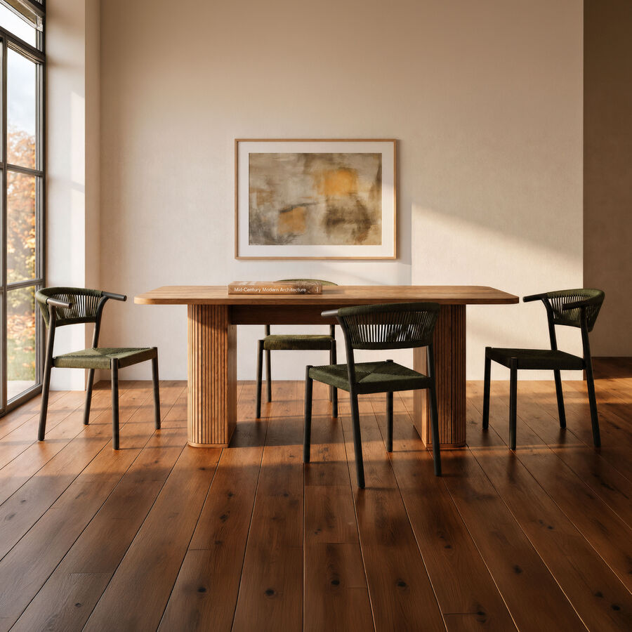 Mesa de comedor de madera Ivara 185x90cm