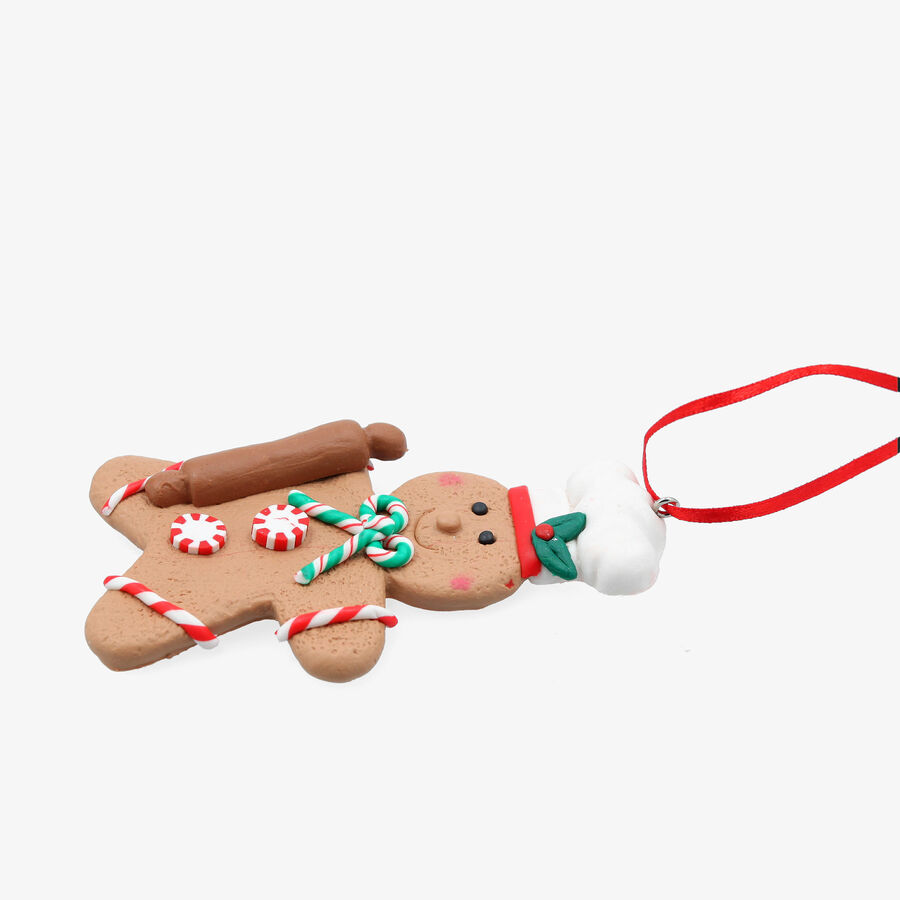 Adorno colgante de arcilla Gingerbread Cookie 14cm