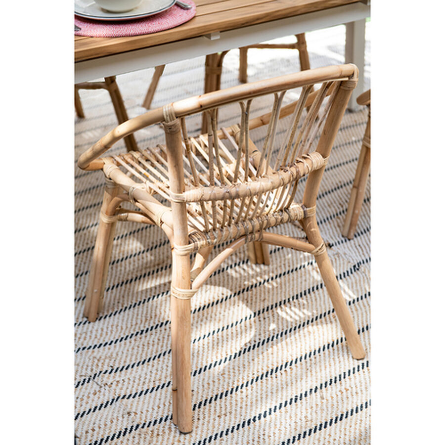 Silla de comedor de ratán natural Dream 56x56x80cm