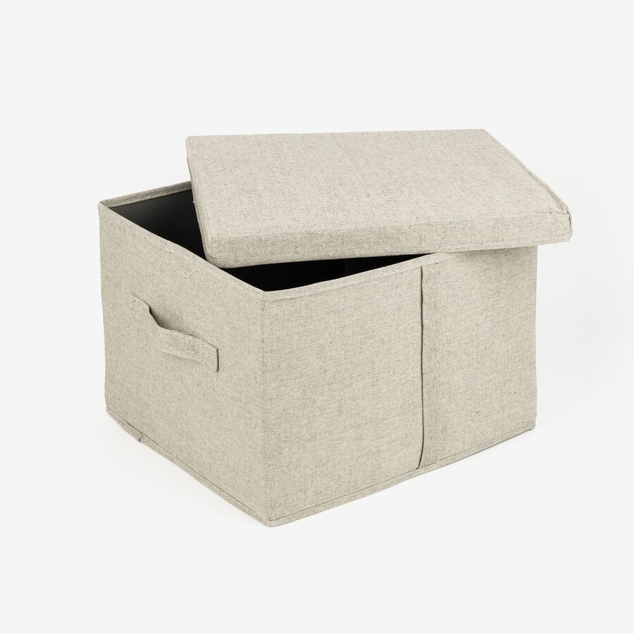 Caja organizadora gris Sleek 35x31x25cm