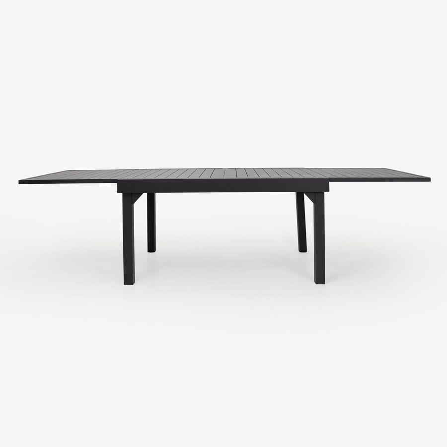 Mesa de jardín extensible de aluminio gris oscuro Paros 135/270x90x75cm