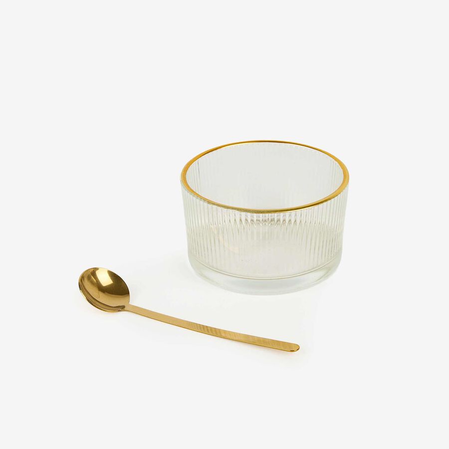 Set de 7 piezas para servir con bandeja dorada