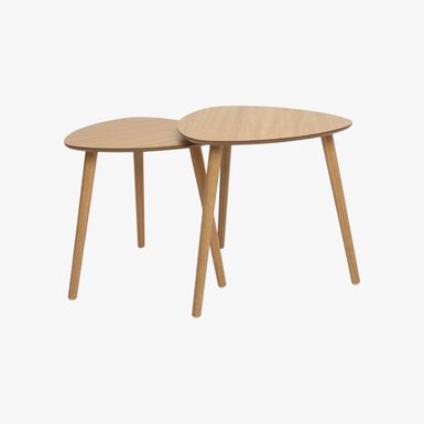 Set de 2 mesas auxiliares de madera Sevilla 44,5cm