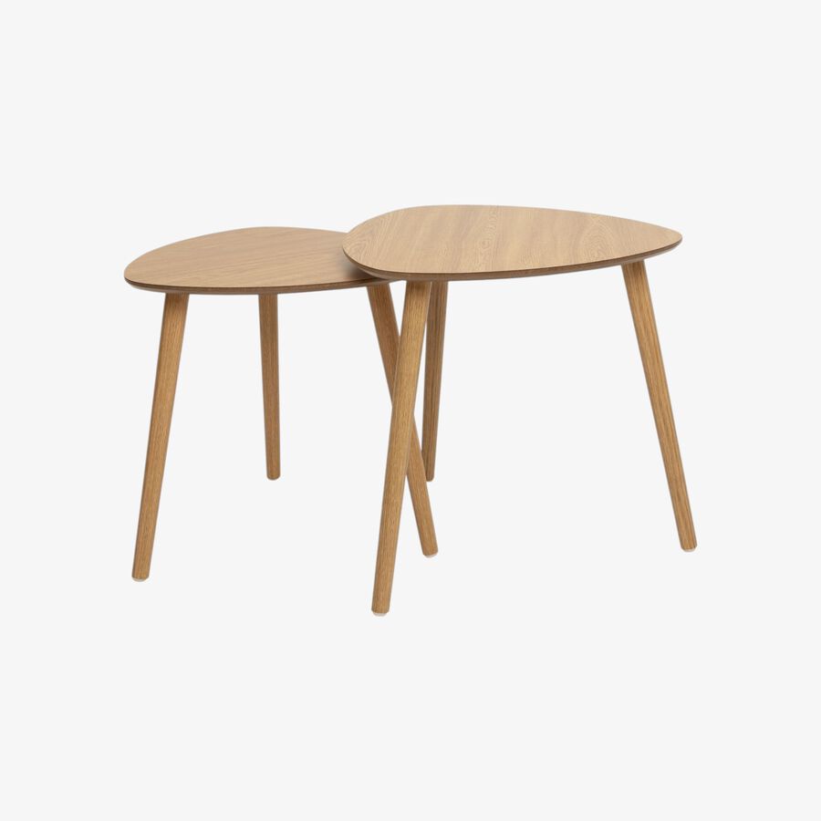 Set de 2 mesas auxiliares de madera Sevilla 44,5cm