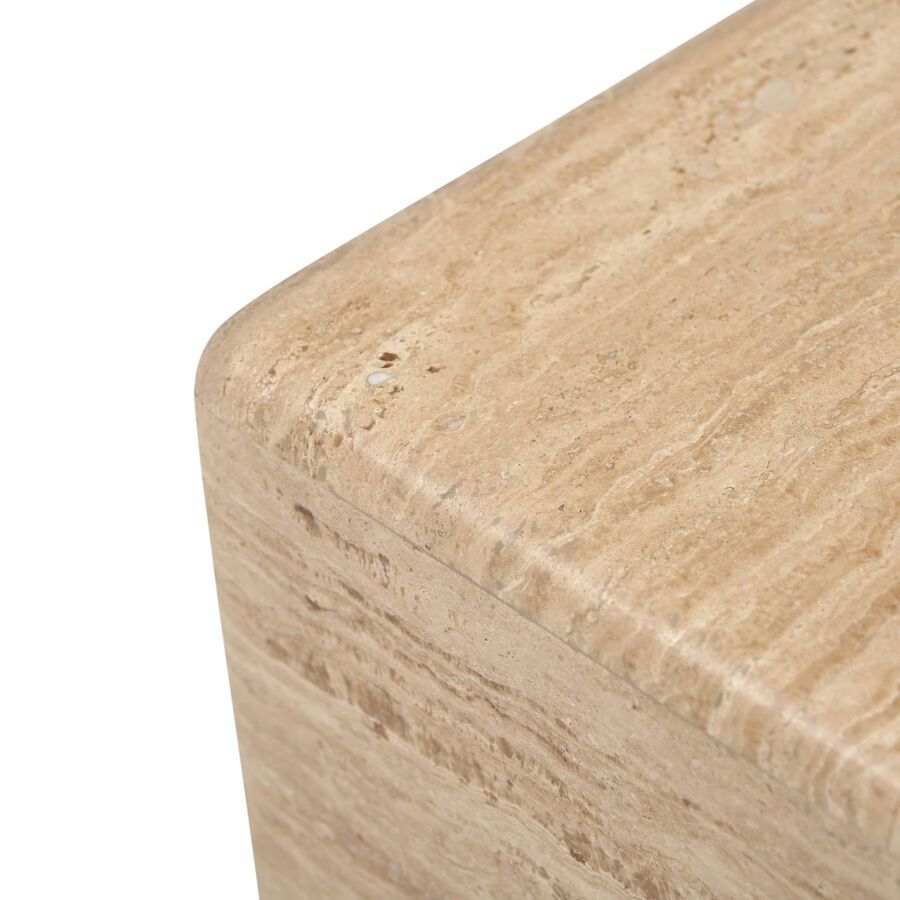 Mesa de centro de mármol Travertine 39x39x25cm Clau&Chloe