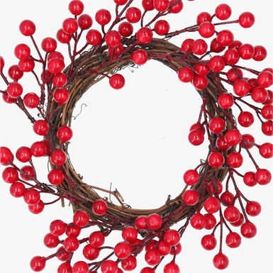 Anillo para vela de frutos rojos 30cm