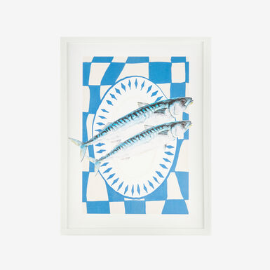 Cuadro con marco y cristal Sardines 30x40cm