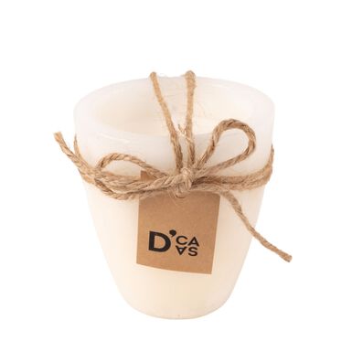 Vela decorativa en cuenco blanco &Oslash;8x9cm
