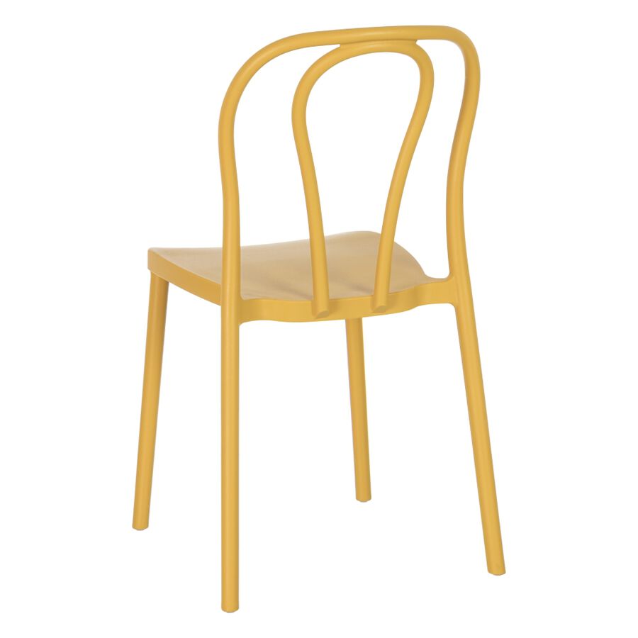 Set de 4 sillas de comedor amarillo Marin 43x53x85cm