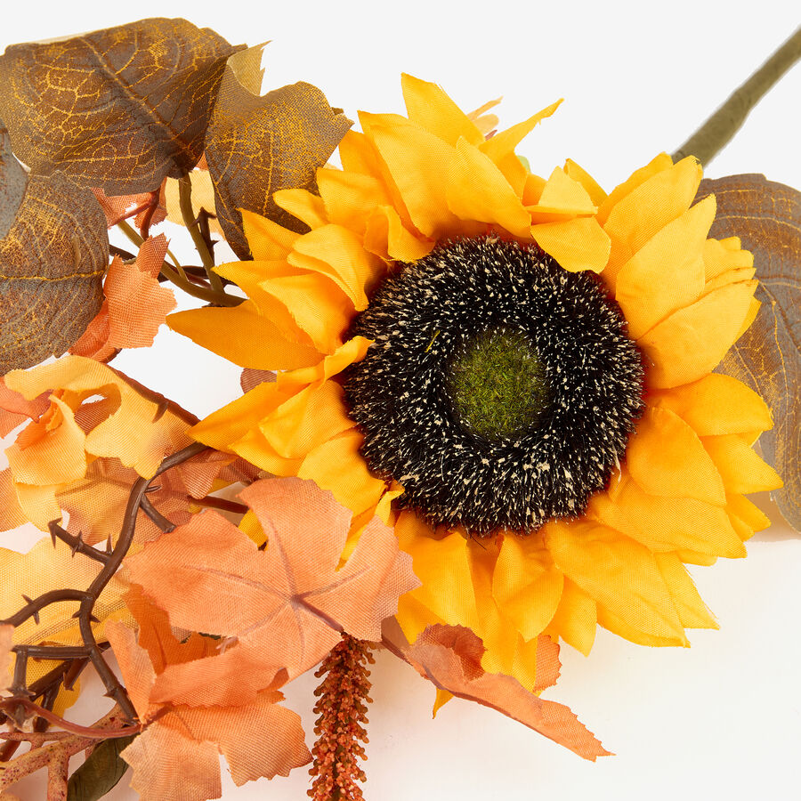 Rama artificial hojas ocre 62cm