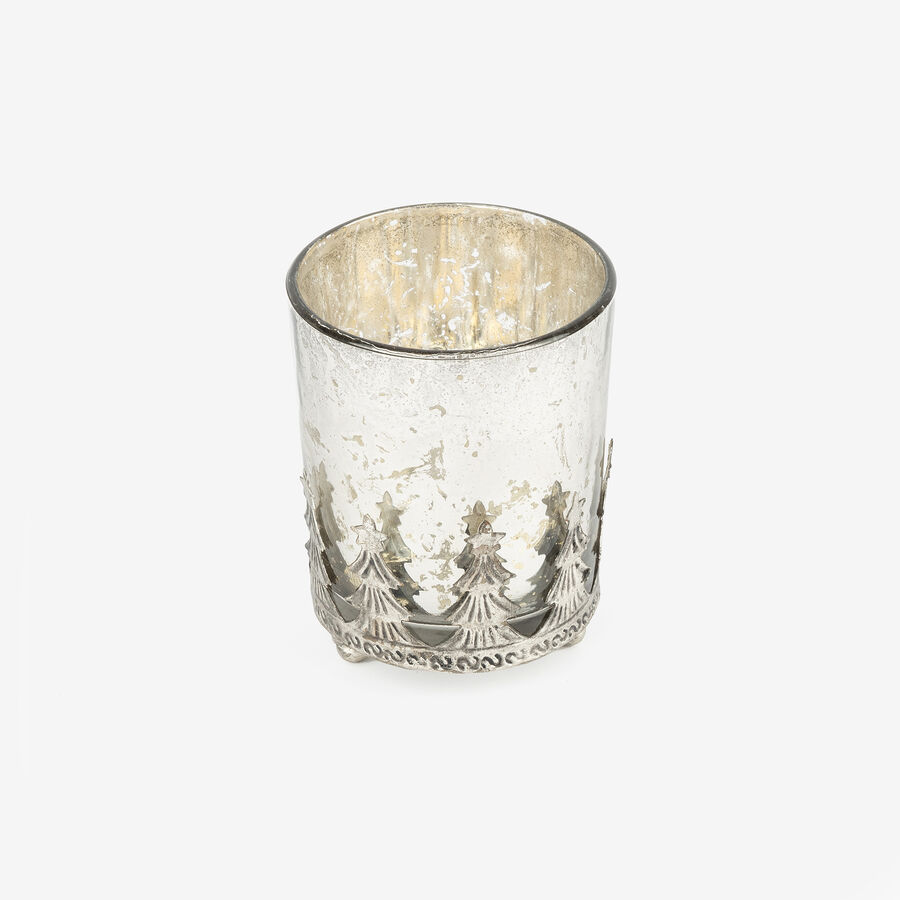 Portavelas de cristal Mercurio &Oslash;8x10cm