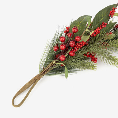 Rama decorativa pino bayas 120cm