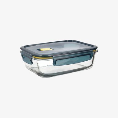 Táper de borosilicato rectangular hermético Topaz 21x16x7cm - 104cl