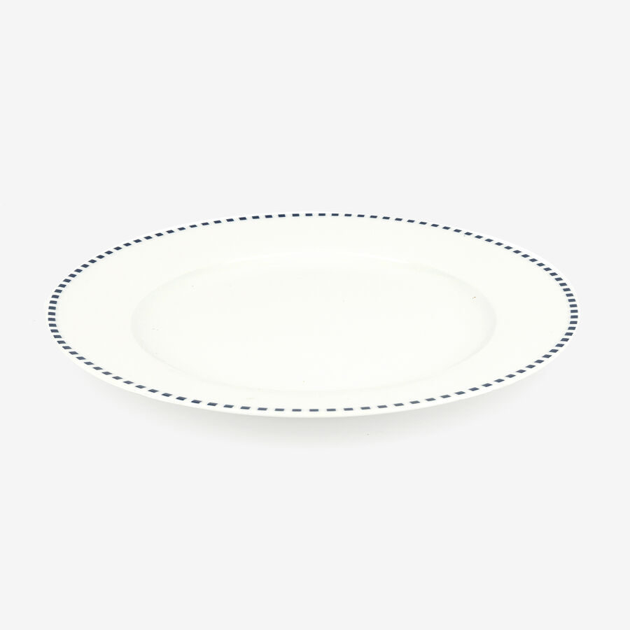 Plato llano de porcelana Blue Square 27cm