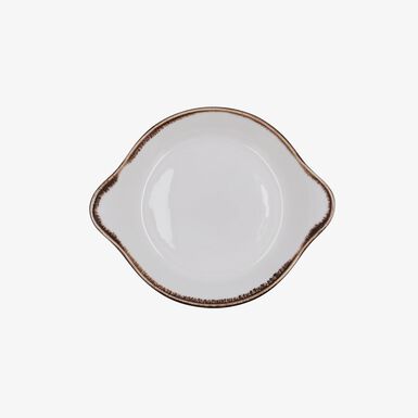 Bandeja blanca de porcelana Pietra 19cm