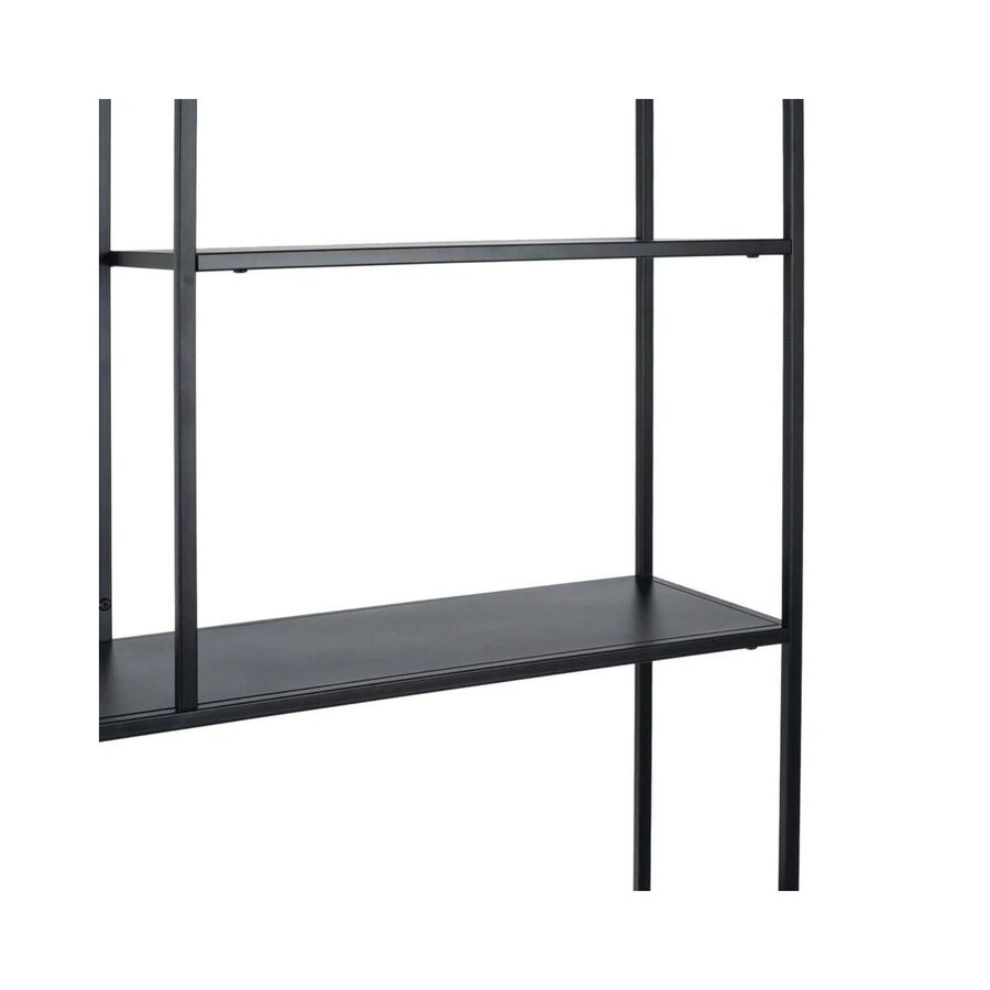 Estanter&iacute;a de acero negro Calista 90x30x188cm