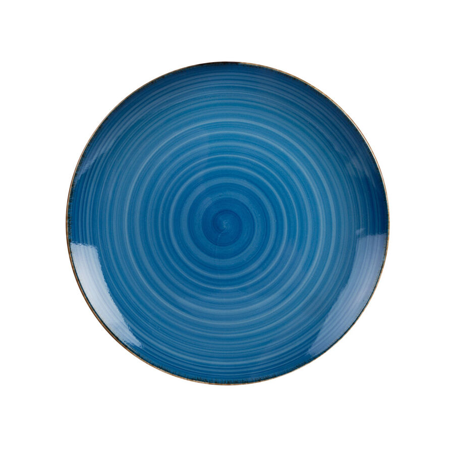 Vajilla de porcelana de 18 piezas de gres azul Vita