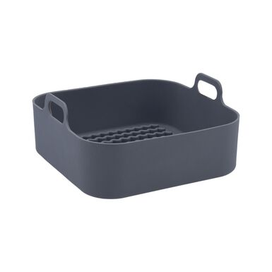 Cesta freidora de silicona gris 19x19x9cm