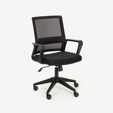 Silla de oficina negra ajustable 92/100cm