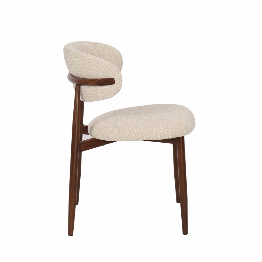 Silla de comedor efecto madera beige Martina 54x52x76cm Clau&Chloe