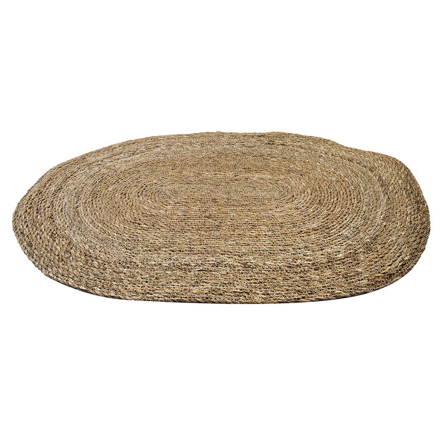 Alfombra ovalada de mimbre Typha 80x60cm