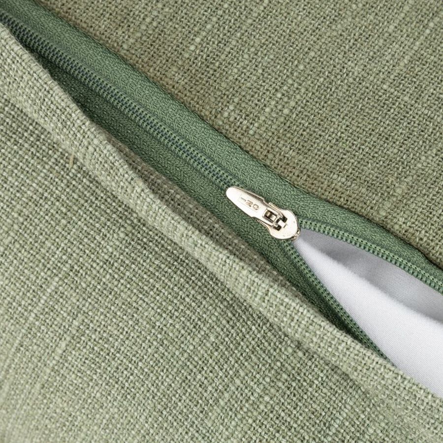 Funda de cojín de algodón verde Frida 45x45cm