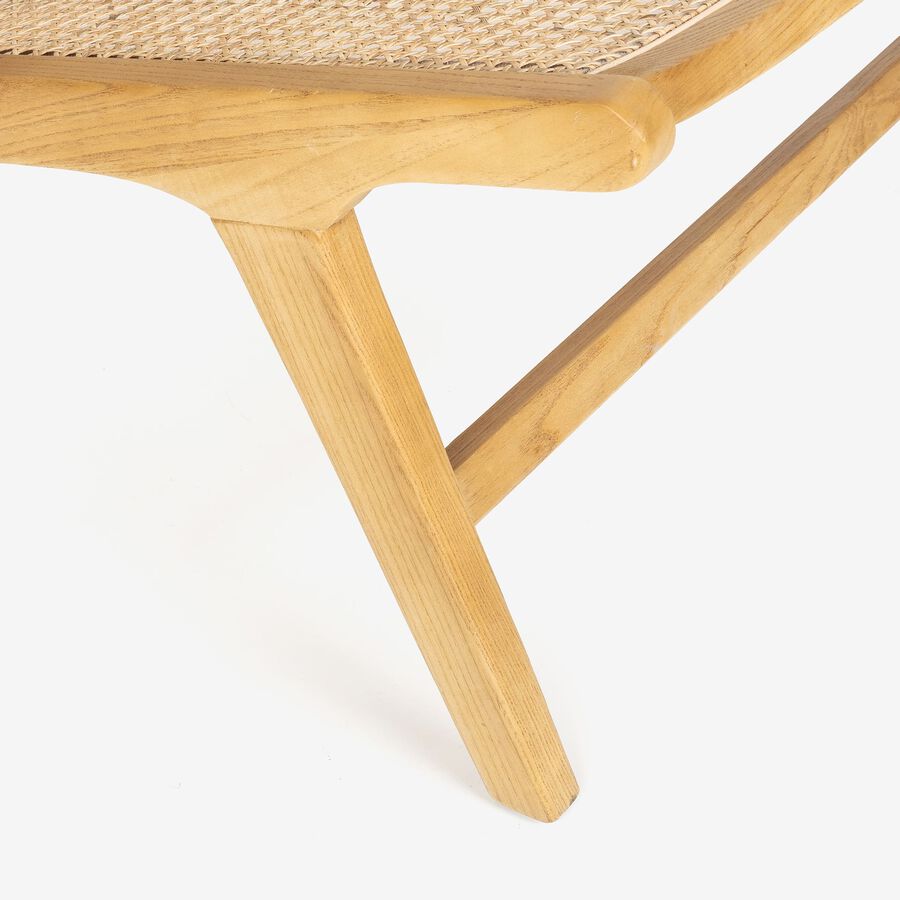 Butaca de ratán marrón claro Elodye 64x49x66cm Clau&Chloe