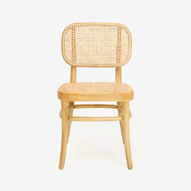 Silla de madera de olmo clara Cibran 45x41x83cm Clau&Chloe