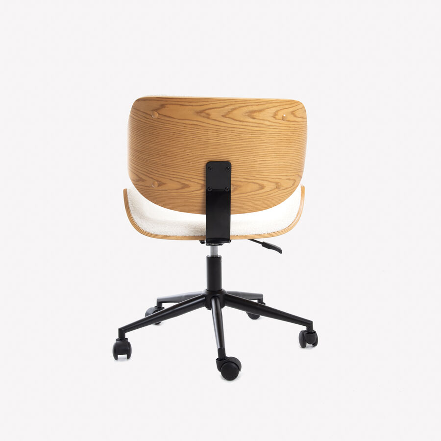 Silla de oficina blanca Sidena 54x54cm