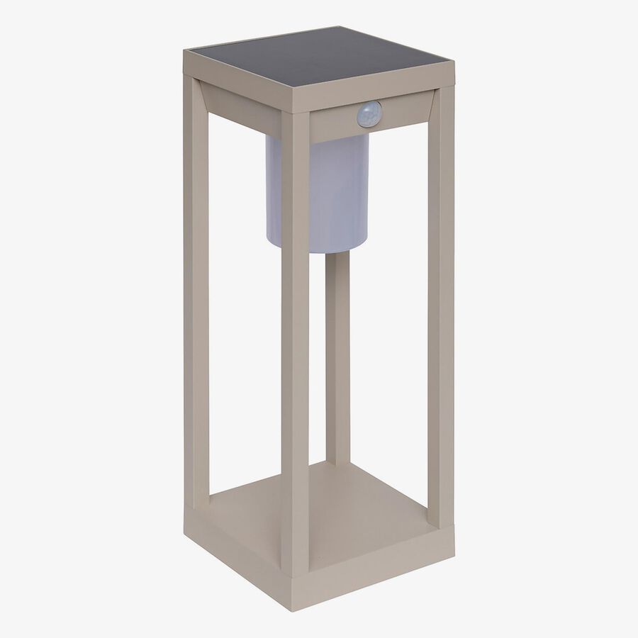 Farol solar para jard&iacute;n de aluminio crema Pirox 40cm