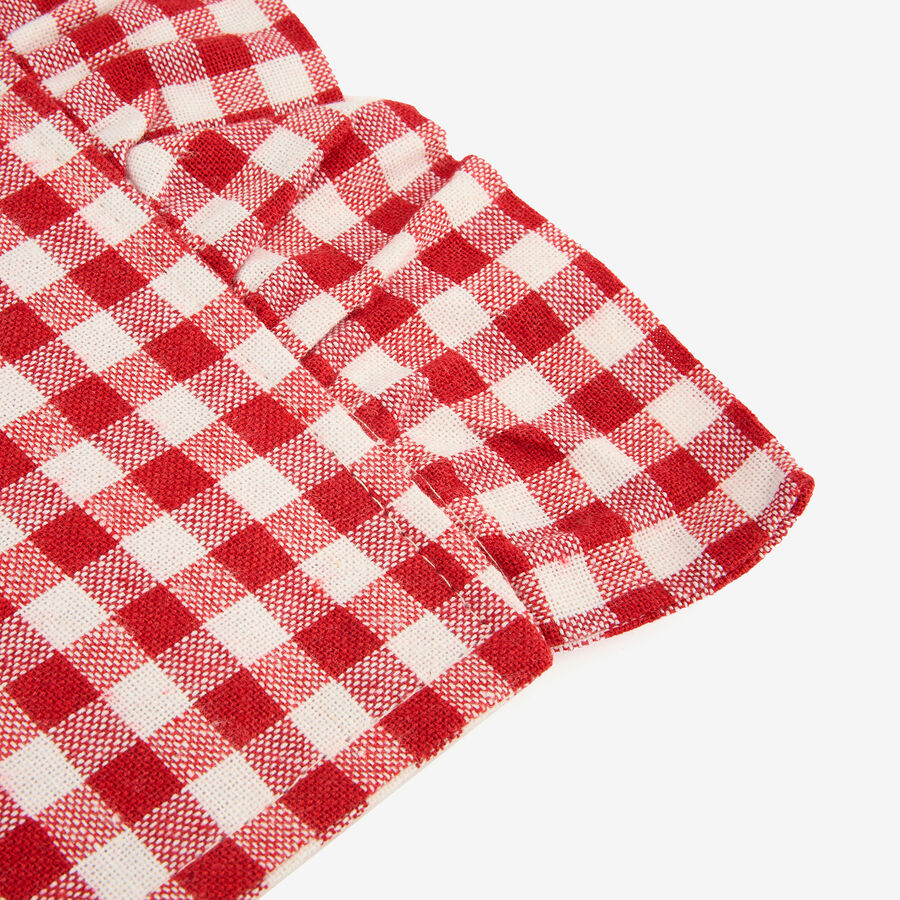 Mantel individual con volante rojo Vichy 32x45cm